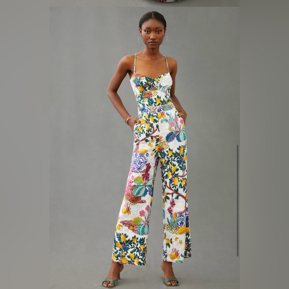 Anthropologie Floral patterned jumpsuit